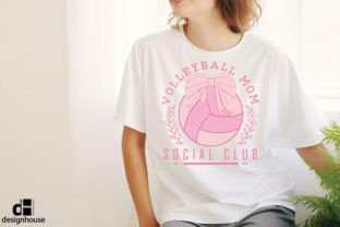 Vintage Volleyball Mom Pink SVG PNG Graphic T-shirt Designs By designhouse 3