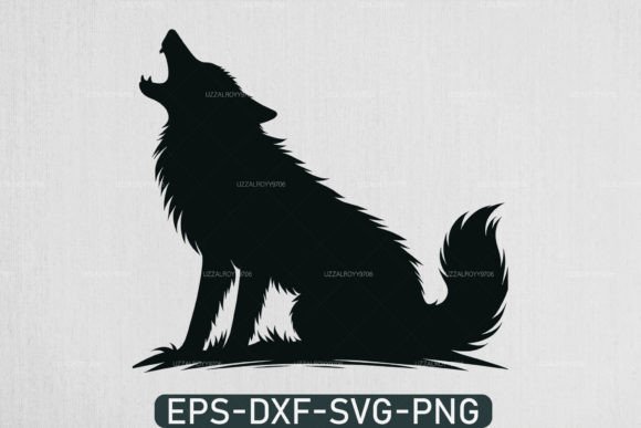 Wolf Howling Svg, Forest Svg Animal Svg Gráfico Manualidades Por uzzalroyy9706