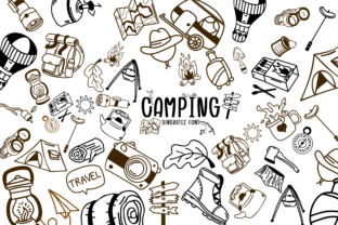 Camping Dingbats Font By Bee piyanuch 1