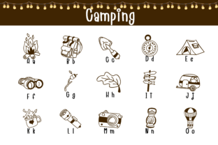 Camping Dingbats Font By Bee piyanuch 2