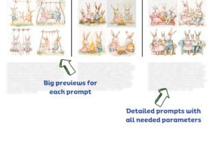 Cute Bunny Family Midjourney Prompts Grafik KI Illustrationen Von PromptsCrafters 4