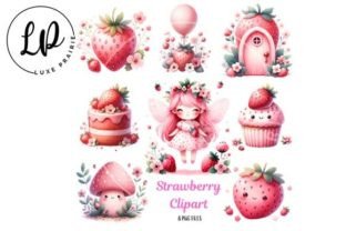 Cute Strawbery Baby Girl Clipart Graphic Crafts By Luxe Prairie