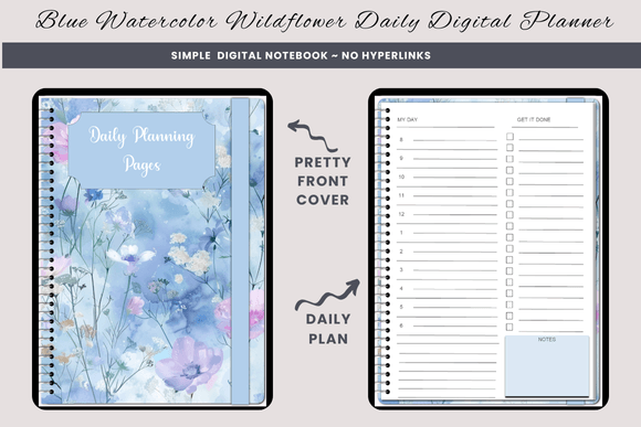 Daily Planning Pages Digital Notebook Graphic Print Templates By daysfilledwithjoy