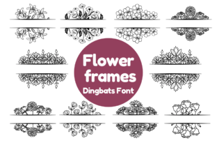 Flower Frames Dingbats Font By Nun Sukhwan 1