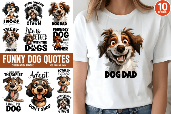 Funny Dog Sublimation Bundle Afbeelding Crafts Door CraftArt