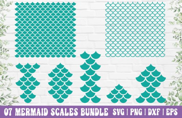 Mermaid Scales SVG Bundle - Mermaid PNG Graphic Crafts By GraphicsTreasures