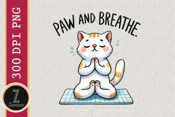 Paws and Breathe Afbeelding Afdruk Sjablonen Door Zemira