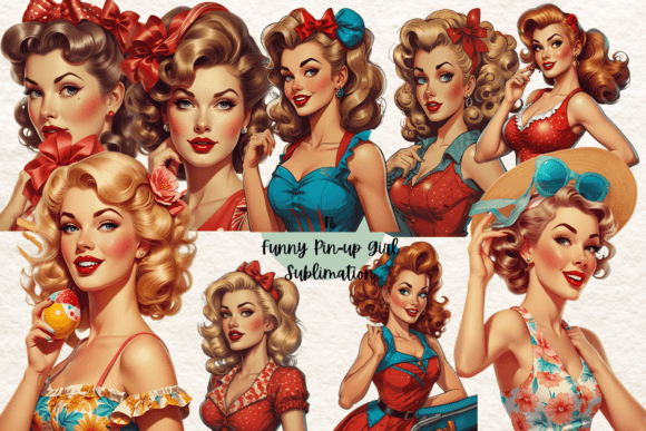 Pin-up Girl Sublimation Graphic Illustrations By Design Nait