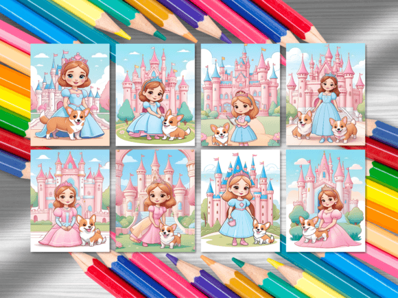 Princess Dreams Coloring Pages Graphic Coloring Pages & Books By DesignScape Arts