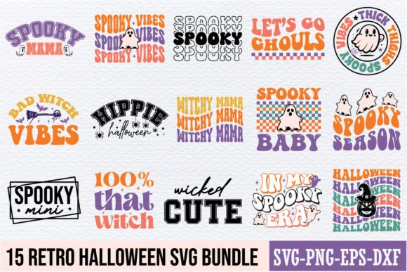Retro Halloween Svg Bundle Graphic Crafts By Art King @