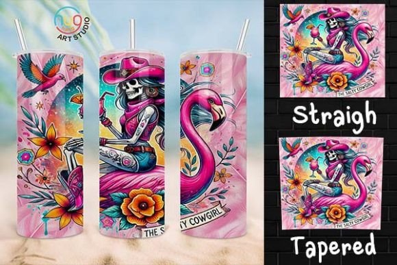 Salty Cowgirl PNG Howdy Bitches Tumbler Graphic Tumbler Wraps By HugHang Art Studio