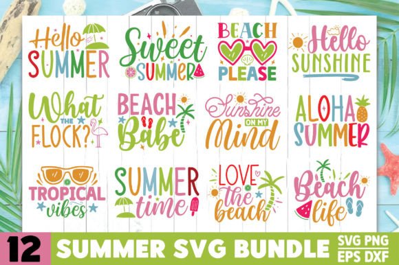 Summer SVG Bundle, BEACH SVG BUNDLE Grafik Plotterdateien Von crafthome