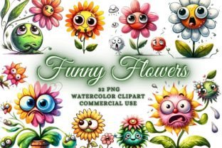 Watercolor Flowers Clipart - Flower Png Graphic Illustrations By Artistic Revolution 1