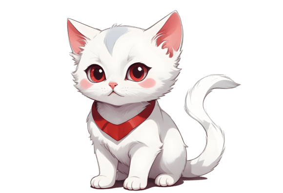 Cute Cat PNG Red 8 Graphic Illustrations By yaseenbaigart