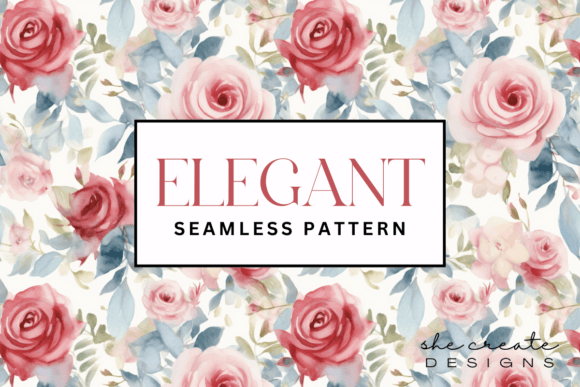 Elegant Floral Seamless Pattern Grafik Papier-Muster Von melina wester