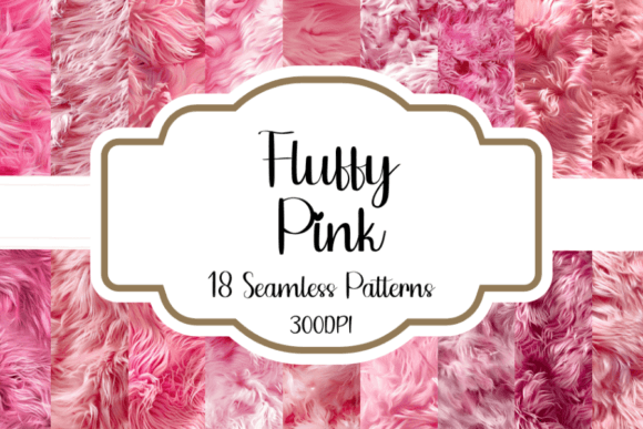 Fluffy Pink Fur Texture Patterns Gráfico Padrões de IA Por printablesbyfranklyn