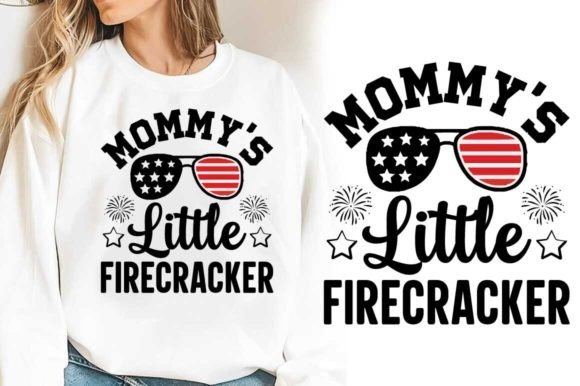 Mommy's Little Firecracker 4th July Graphic T-shirt Designs By almamun2248
