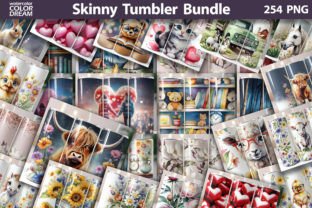 Skinny Tumbler Bundle Wrap Graphic Crafts By WatercolorColorDream 1