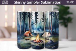 Skinny Tumbler Bundle Wrap Gráfico Artesanato Por WatercolorColorDream 5