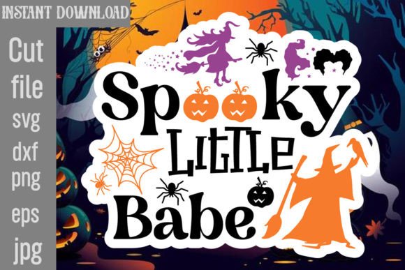 Spooky Little Babe SVG Cut File Graphic Print Templates By SimaCrafts