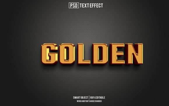 Golden 3d Text Effect Illustration Layer Styles Par naharfatkhurrokhim