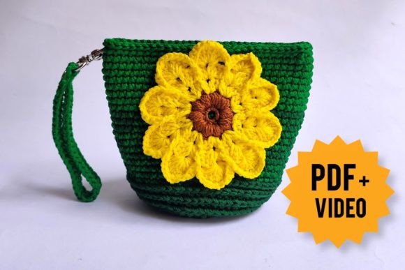 3D Sunflower Crochet Coin Purse Pattern Graphic Crochet Patterns By Asmaus Salma Suwita Ningtyas