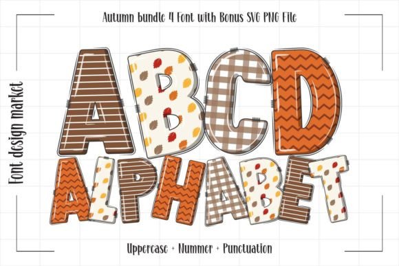 Autumn Color Fonts Font By Font design market