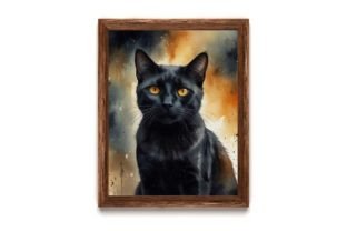 Black Cat Afbeelding Door AI Gegenereerd Door PrintYourArt 2