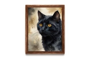 Black Cat Afbeelding Door AI Gegenereerd Door PrintYourArt 5