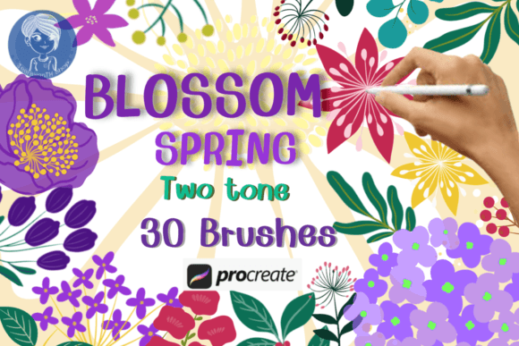 Blossom Spring Brush Stamp Procreate Graphic Brushes By JeerawanTH