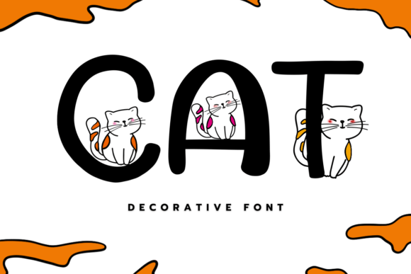 Cat Decorative Font By Bee piyanuch