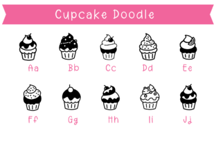 Cupcake Doodle Dingbats Font By Pui Art 2