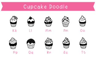 Cupcake Doodle Dingbats Font By Pui Art 3