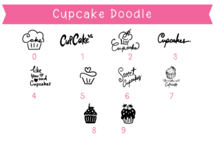Cupcake Doodle Dingbats Font By Pui Art 5
