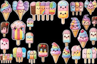 Cute Ice Cream Stickers Bundle Grafica Illustrazioni Stampabili Di Ak Artwork 2