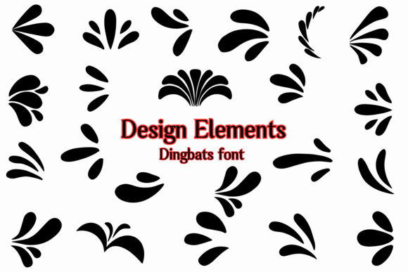 Design Elements Dingbats Font By Jeaw Keson