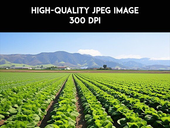 Green Crop Row Lettuce Field Wallpaper Graphic AI Graphics By Prosanjit