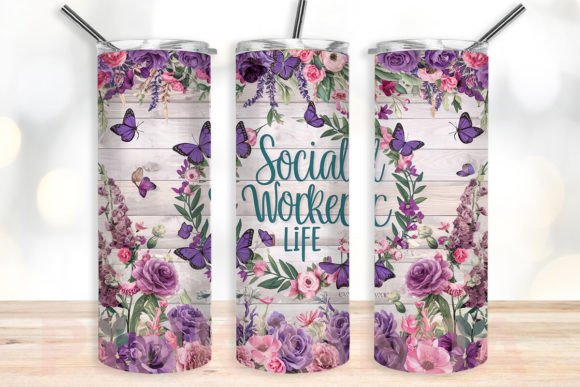 Social Worker Waterslide Tumbler Wrap Graphic Crafts By PinkPanda