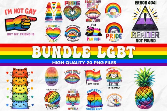 Vibrant LGBTQ+ Pride Collection Graphic T-shirt Designs By Azommi