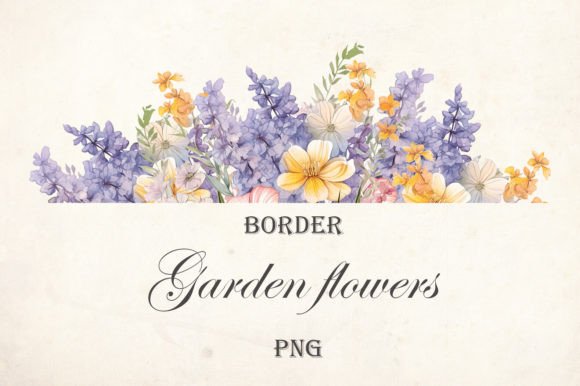 Watercolor Summer Flowers Border Graphic Illustrations By lesyaskripak.art