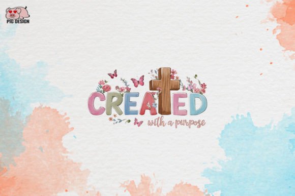Created with a Purpose Clipart PNG Graphic Crafts By PIG.design