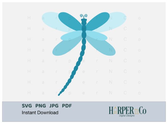 Dragonfly 2 SVG PNG Cut EPS File Gráfico Manualidades Por HarperNCo