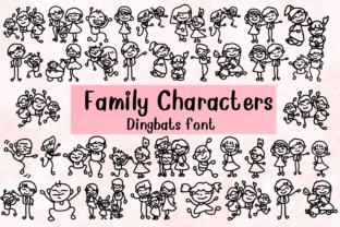 Family Characters Dingbats Font By Nongyao 1