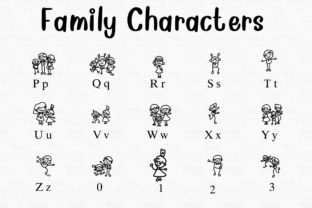 Family Characters Dingbats Font By Nongyao 3