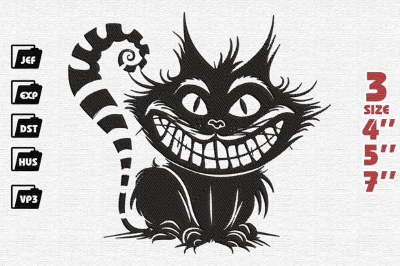 Funny Cat Katzen Stickereidesign Von Nutty Creations