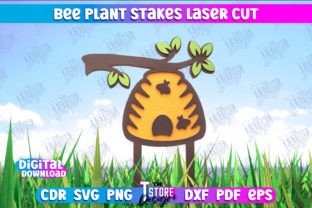 Honey Bee Garden Stake Laser Cut Bundle Graphic 3D SVG By The T Store Design 5