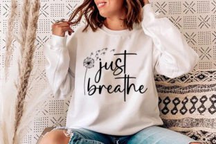 Just Breathe Dandelion Svg Grafica Design di T-shirt Di Bundle store 2
