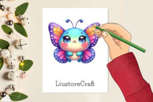 Kawaii Butterflies Clipart Butterfly Png Grafik Druckbare Illustrationen Von LiustoreCraft 3