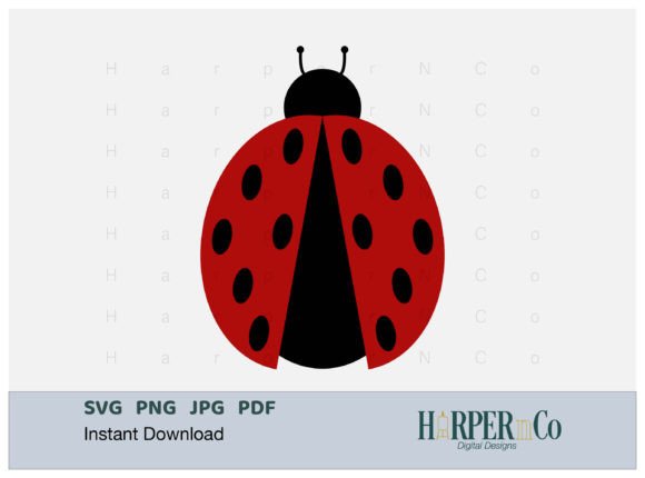 Ladybug SVG PNG Cut EPS File Gráfico Manualidades Por HarperNCo