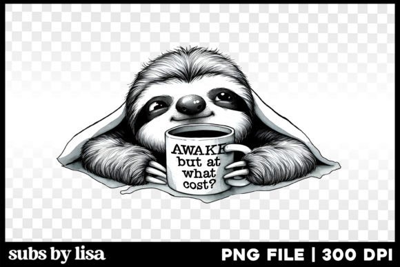 Sarcastic Sloth Quote Sublimation PNG Illustration Illustrations Imprimables Par Lisa Smith